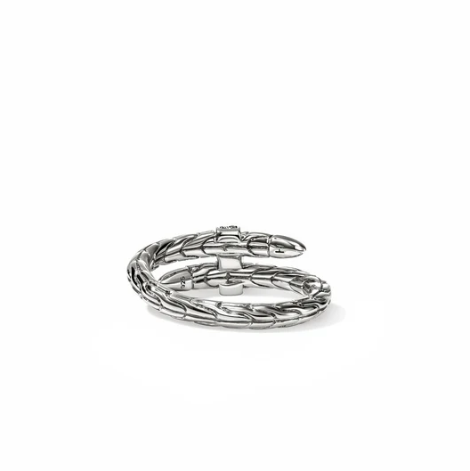 Sterling Silver Spear Ring with Treated Black Sapphires by John Hardy