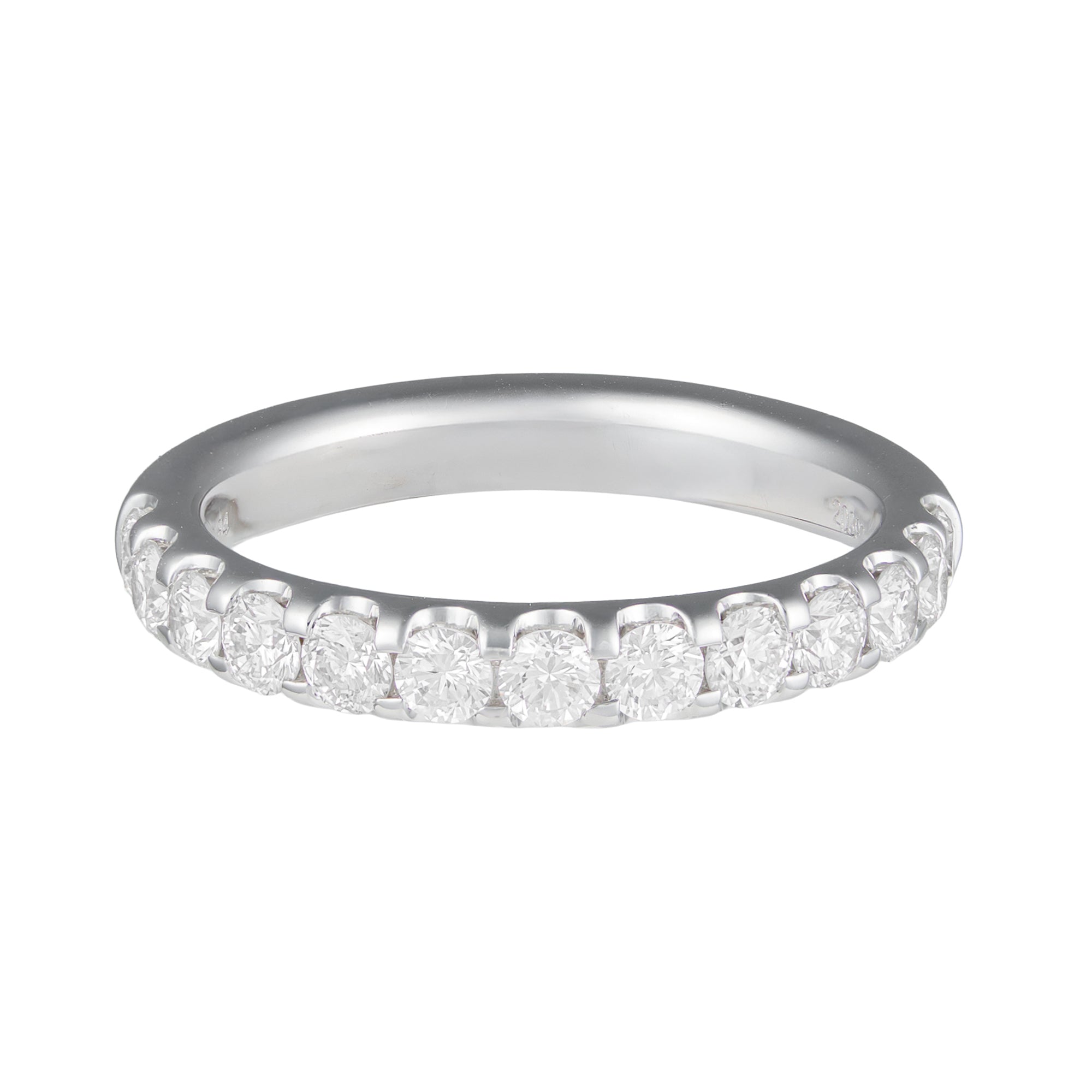 14K White Gold .84cttw Dia U-Prong Wedding Band by Joshua J13 Main image