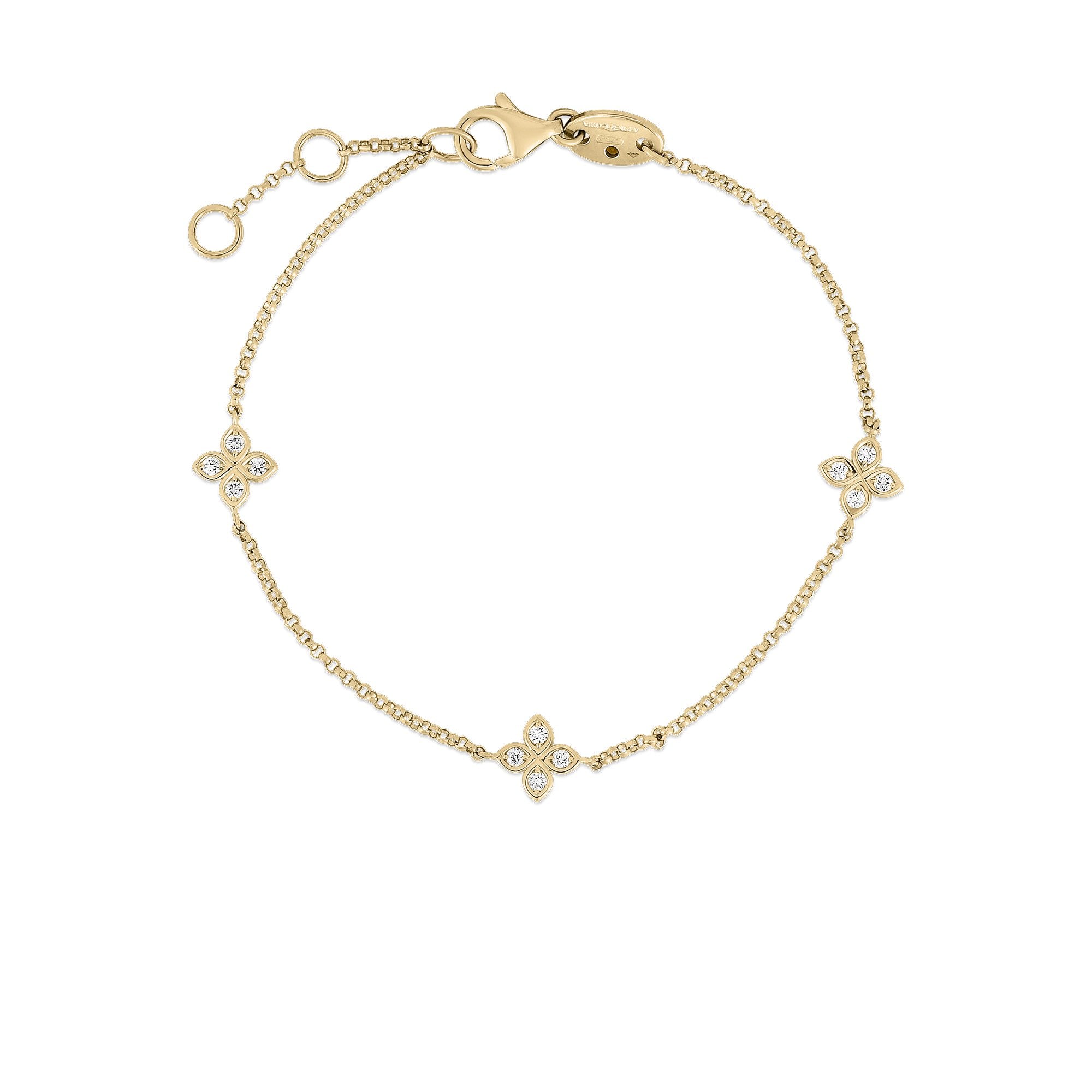 18K YG Diamond Love By The Yard Bracelet by Roberto Coin