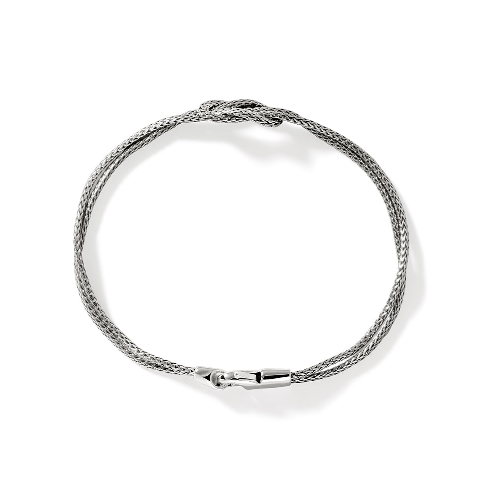 Sterling Silver Love Knot 3.6mm Double Row Bracelet by John Hardy