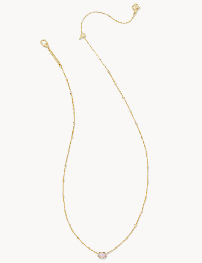 Gold Plated Mini Elisa & Amelia Chain Necklace Gift Set in Pink Opalite Crystal by Kendra Scott Secondary image