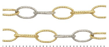 14K TT 4.7mm Textured Twist Chain, 18"