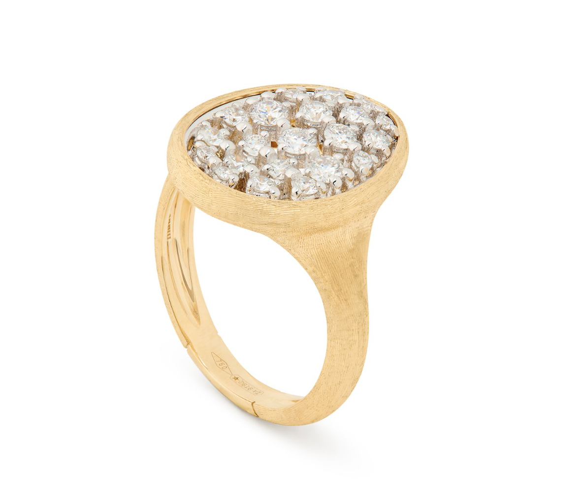 18K Two-Tone Lunaria Alta Diamond Cluster Ring by Marco Bicego
