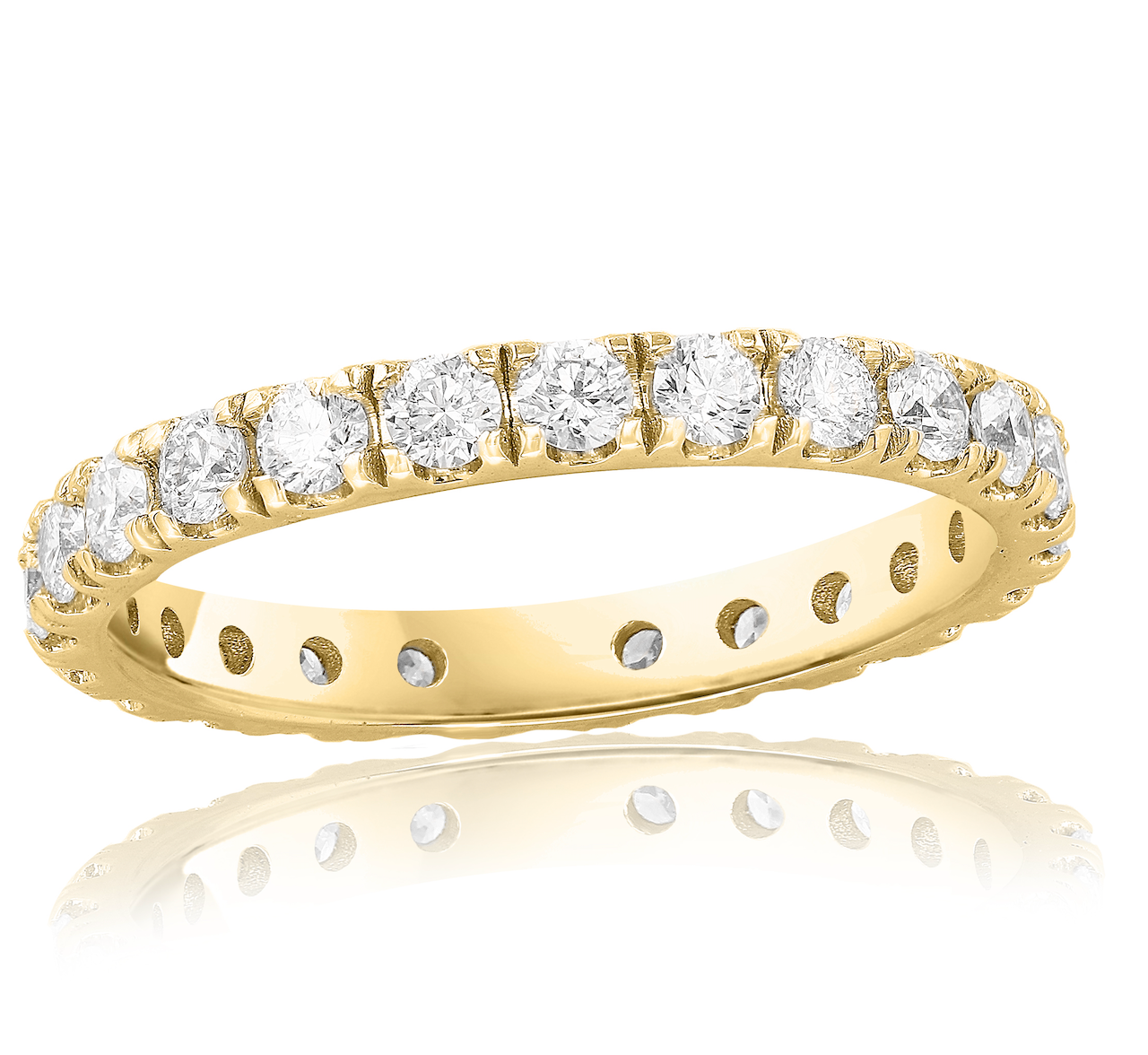 14K YG 1cttw Diamond Line Band Main image