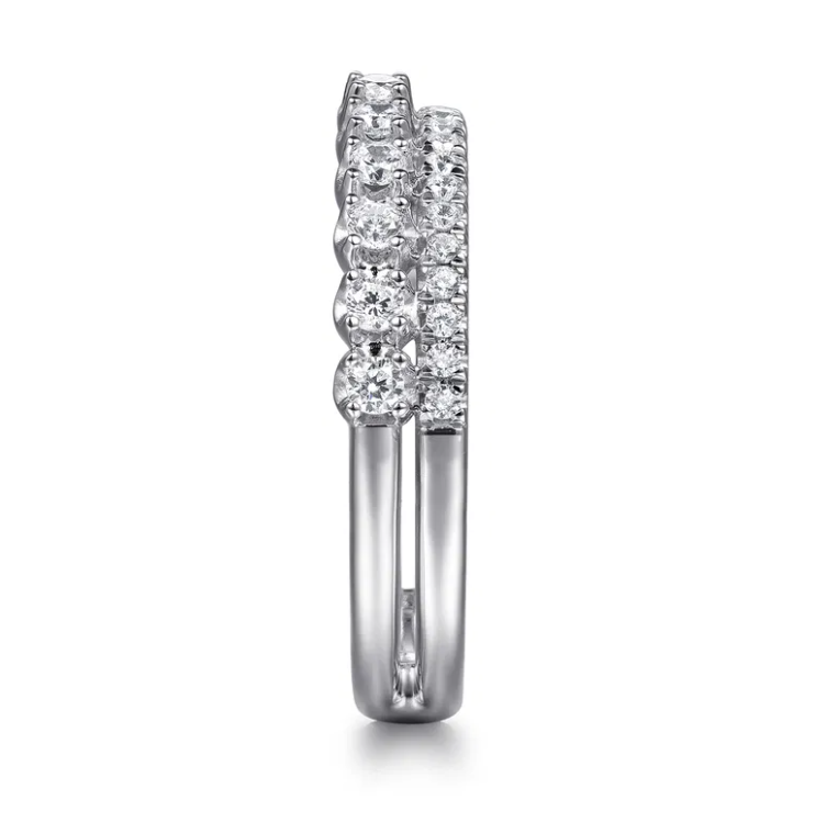 14K WG Diamond Easy Stackable Band by Gabriel NY