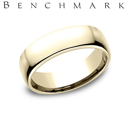 10K YG 6.5mm Euro Comfort-Fit Polished Band by Benchmark
