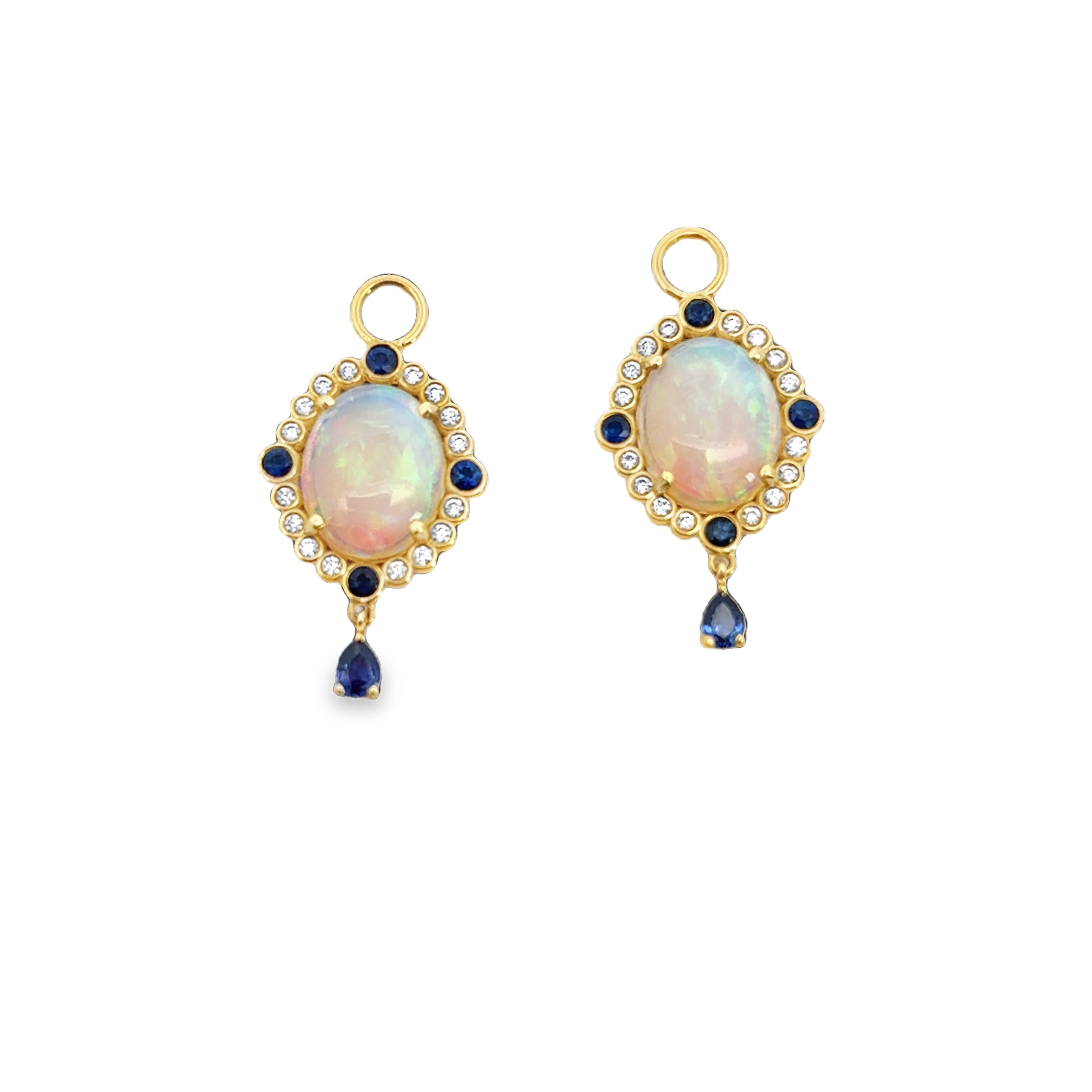 18K YG Australian Opal & Blue Sapphire Earring Charms by Erica Courtney Main image