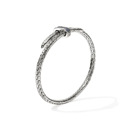 Sterling Silver Spear Flex 4mm Blue Sapphire Bangle by John Hardy Main image