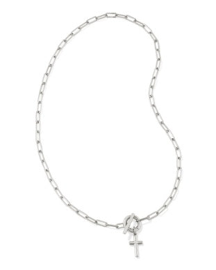 Rhodium Plated Cross Link & Chain Necklace by Kendra Scott