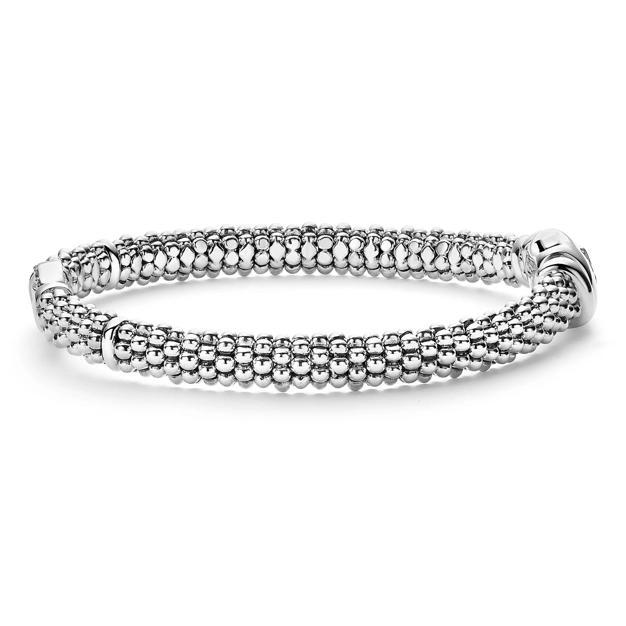 Sterling Silver Enso Diamond Single Circle 6mm Bracelet by LAGOS