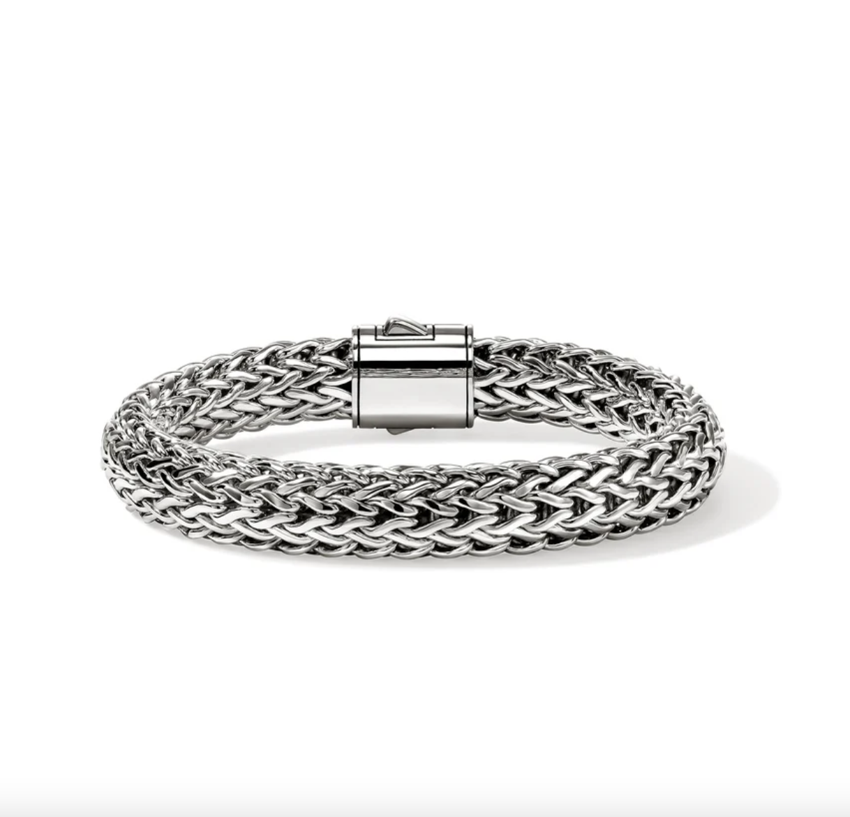 Sterling Silver Icon 10.5mm Bracelet with Treated Black Sapphire Clasp by John Hardy