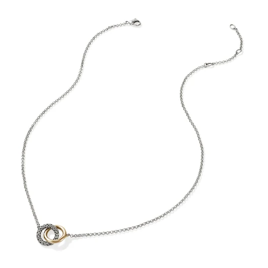 Sterling Silver & 14K Yellow Gold Essentials Interlocking Link Pendant by John Hardy