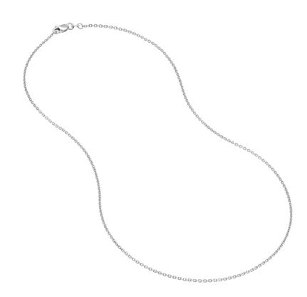 16" 14k Wg 1.15mm Open DC Cable Chain w/ Lobster Clasp