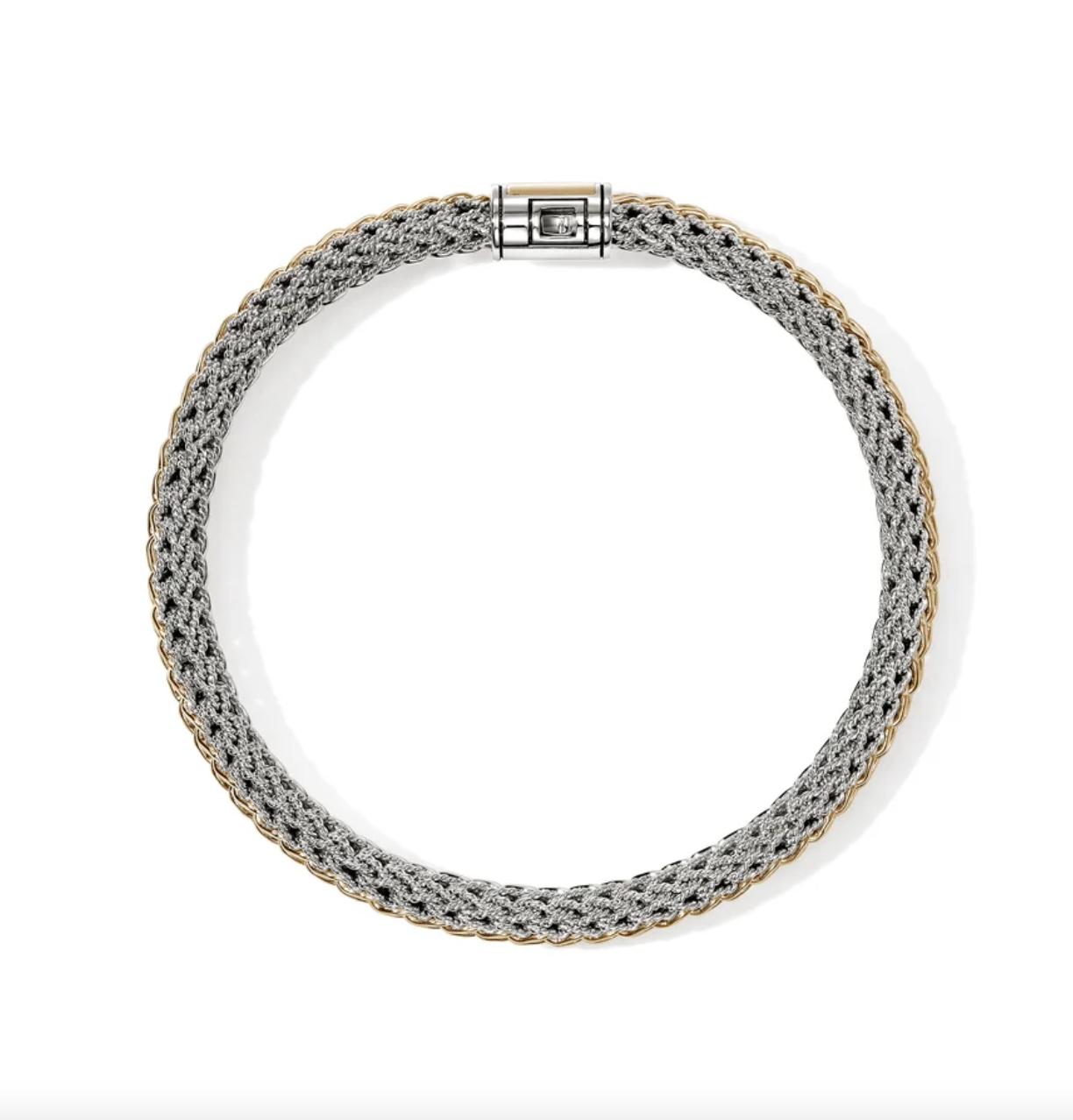 Sterling Silver & 14K Yellow Gold Icon 6.5mm Reversible Twisted Chain Bracelet by John Hardy