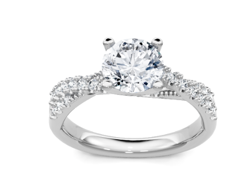 14K WG 22 Rd Dia=1/3cttw Twist Mounting