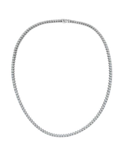 18K White Gold 19ctw Diamond Tennis Necklace