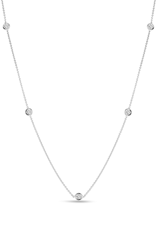 18K WG 5-Station Diamond Necklace by Roberto Coin Main image