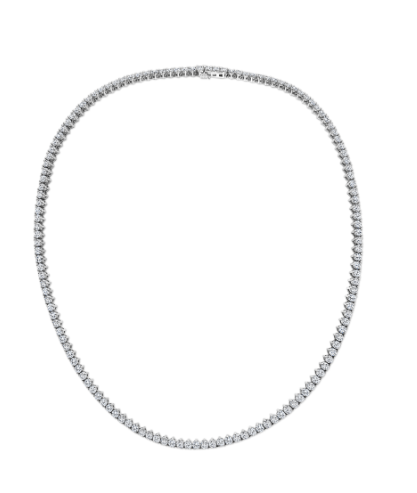 18K White Gold 12 1/2cttw Diamond Tennis Necklace