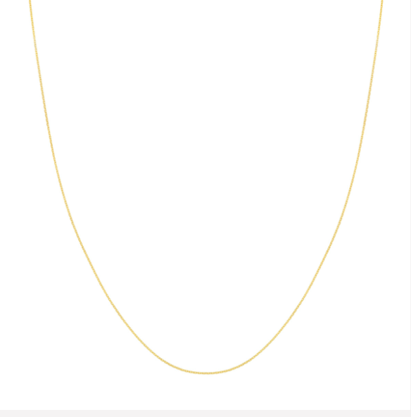 10K YG 1.05mm Tight Cable Chain, 16" Main image