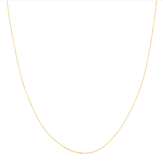 16" 10k YG 0.55mm Box Chain w/ Lobster Clasp Main image