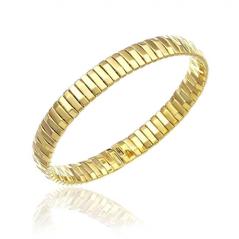 18K YG "Armillas" Inclined Mirrors Bangle Bracelet by Chimento Main image