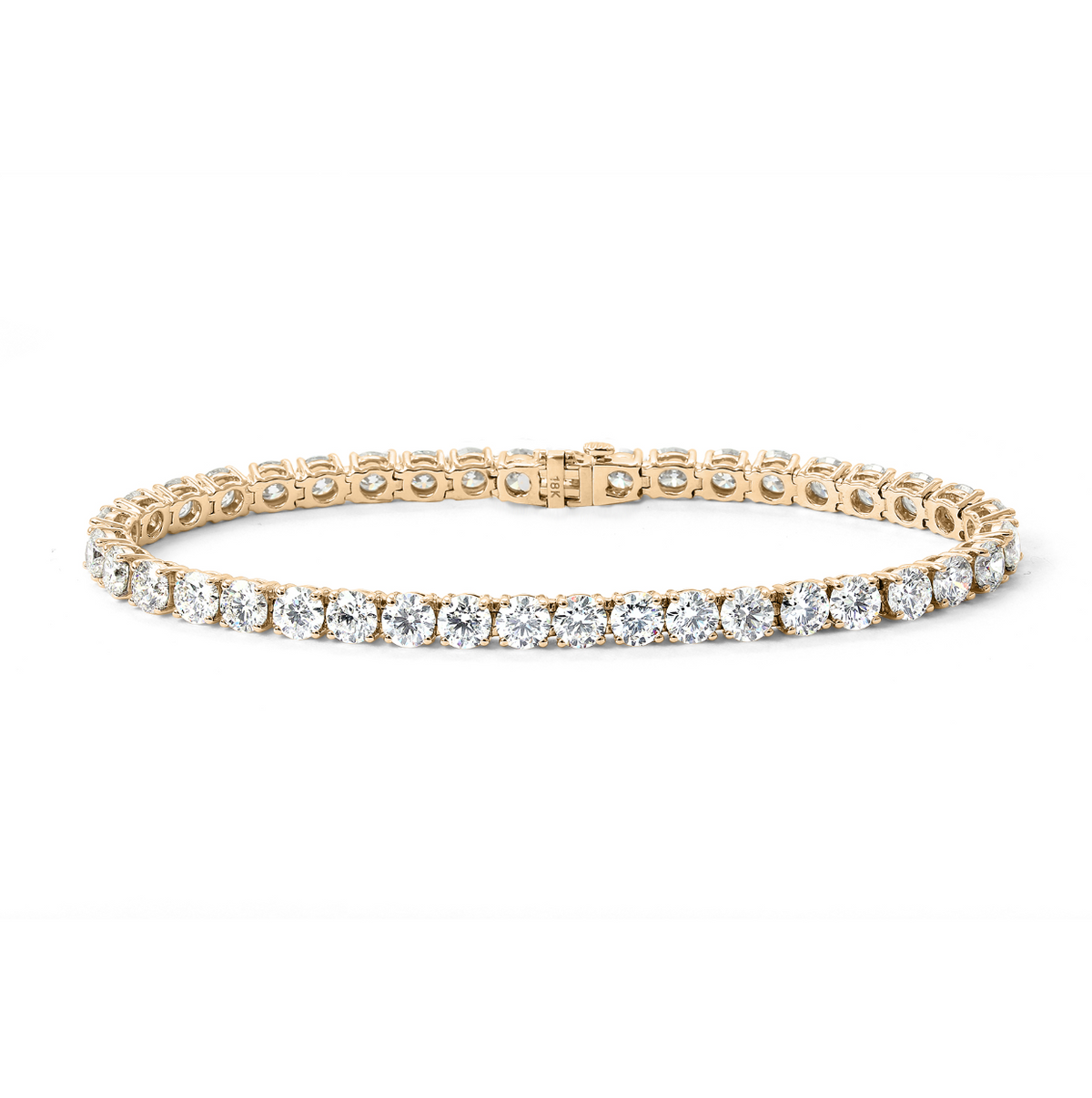 18K Yellow Gold 10cttw Diamond Seville Tennis Bracelet