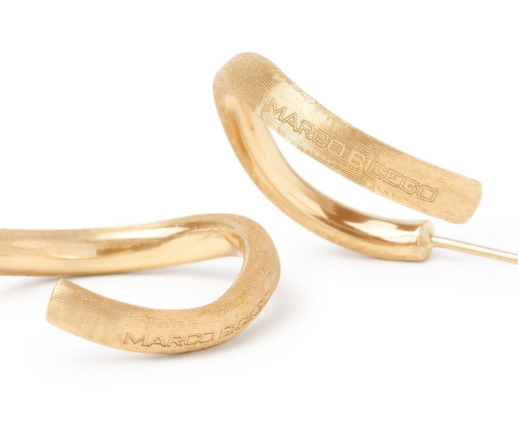 18K YG Jaipur Link Hoop Earrings by Marco Bicego