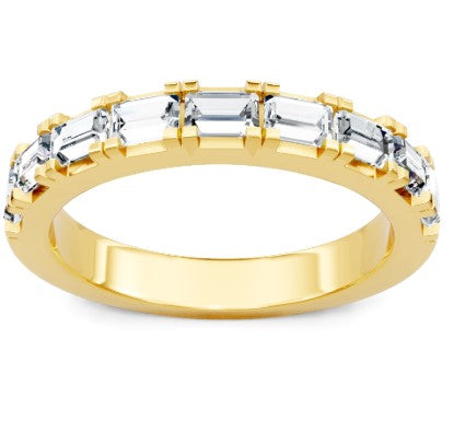 14K YG 7/8cttw Low Set Diamond Baguette Band by Imagine Bridal Main image
