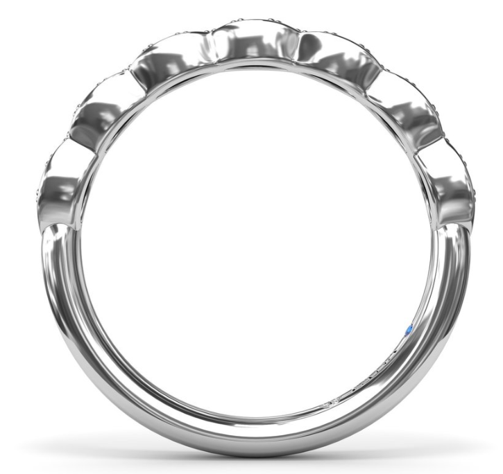 14K WG Marquise Shape Bezel Diamond Band by Fana Secondary image