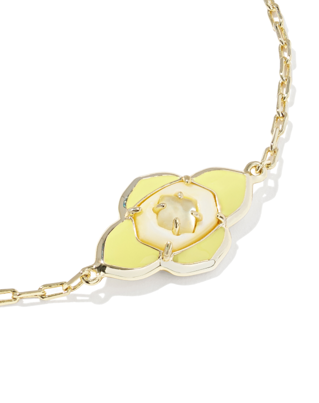 Gold Plated Abbie Medallion Chain Bracelet in Yellow Mix by Kendra Scott Secondary image