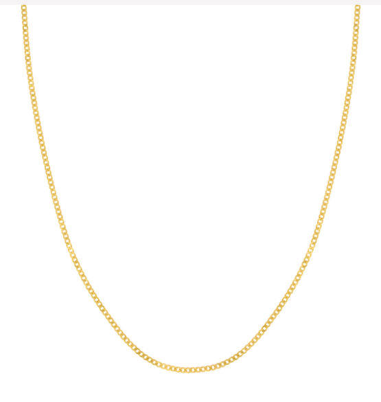 18" 14K YG 1.95mm Open Curb Link Chain