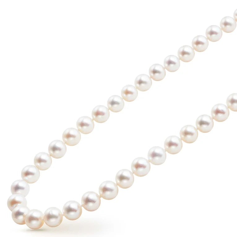 SS & 18K YG Luna 9mm Large Pearl Strand Necklace