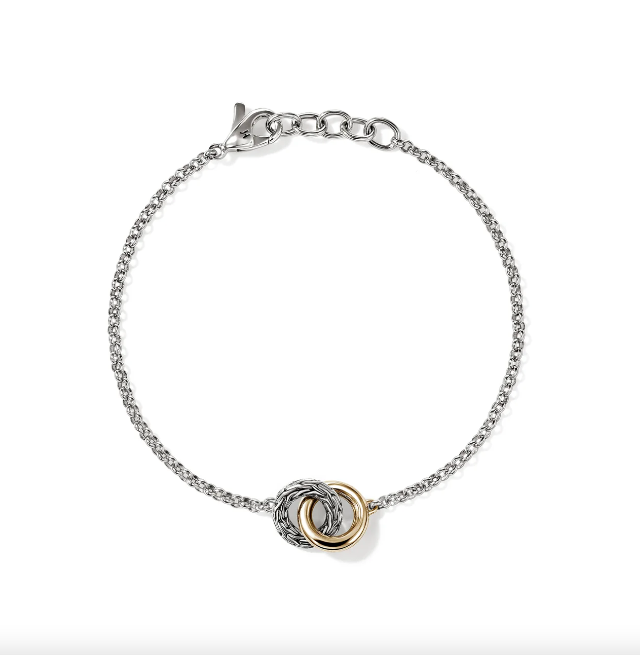 Sterling Silver & 14K Yellow Gold Essentials Interlocking Bracelet by John Hardy