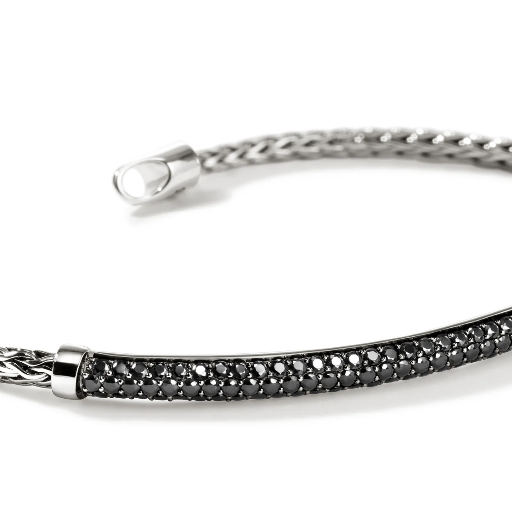Sterling Silver & Black Sapphire Essentials Bar Bracelet by John Hardy