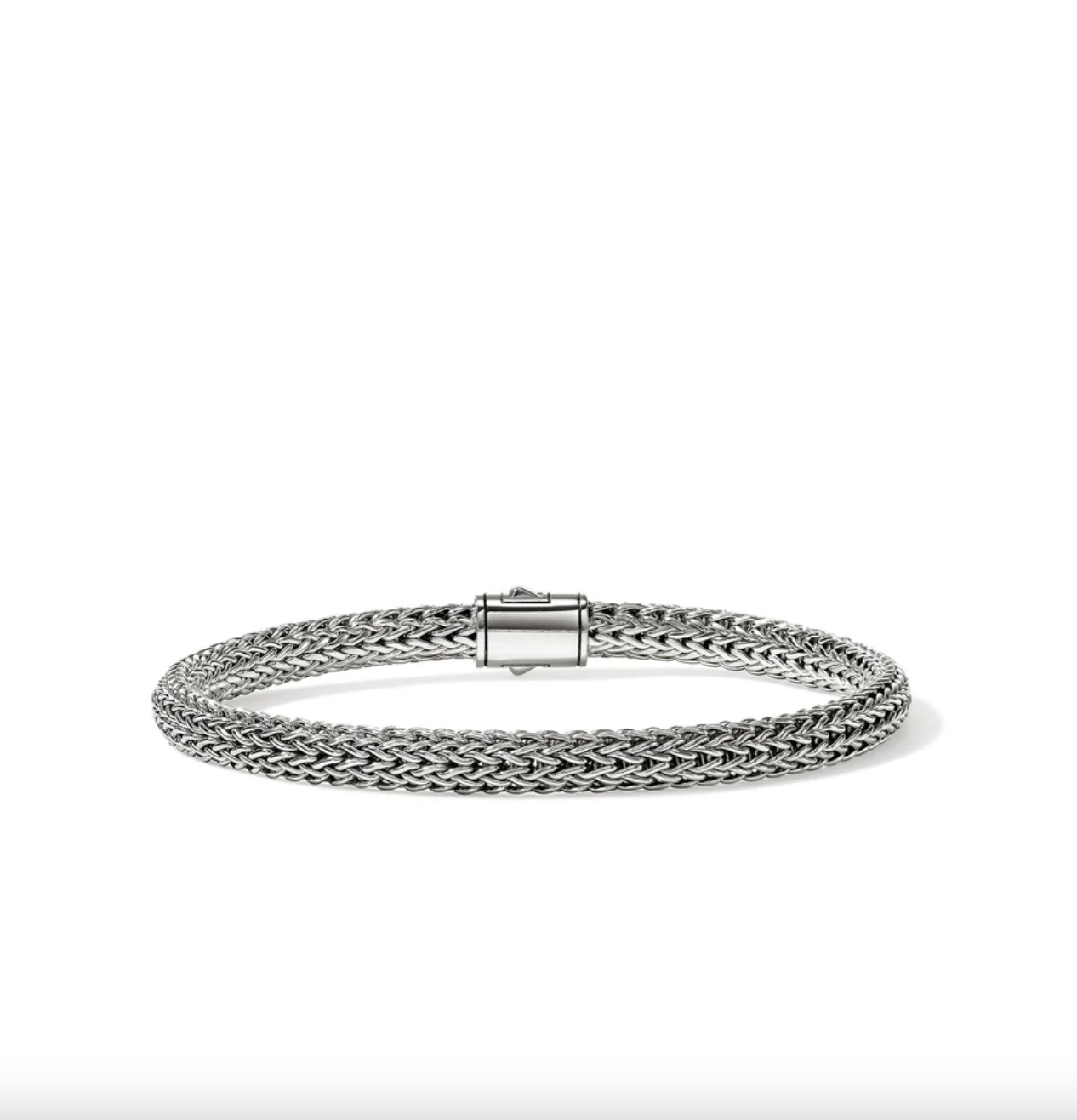 Sterling Silver Icon 5mm Bracelet with Treated Black Sapphire Clasp by John Hardy