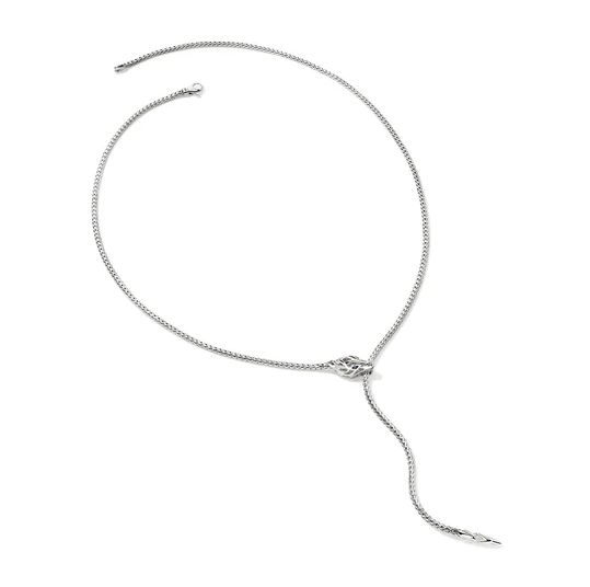Sterling Silver Modern Naga Dragon Lariat with Blue Sapphire Eyes by John Hardy Secondary image