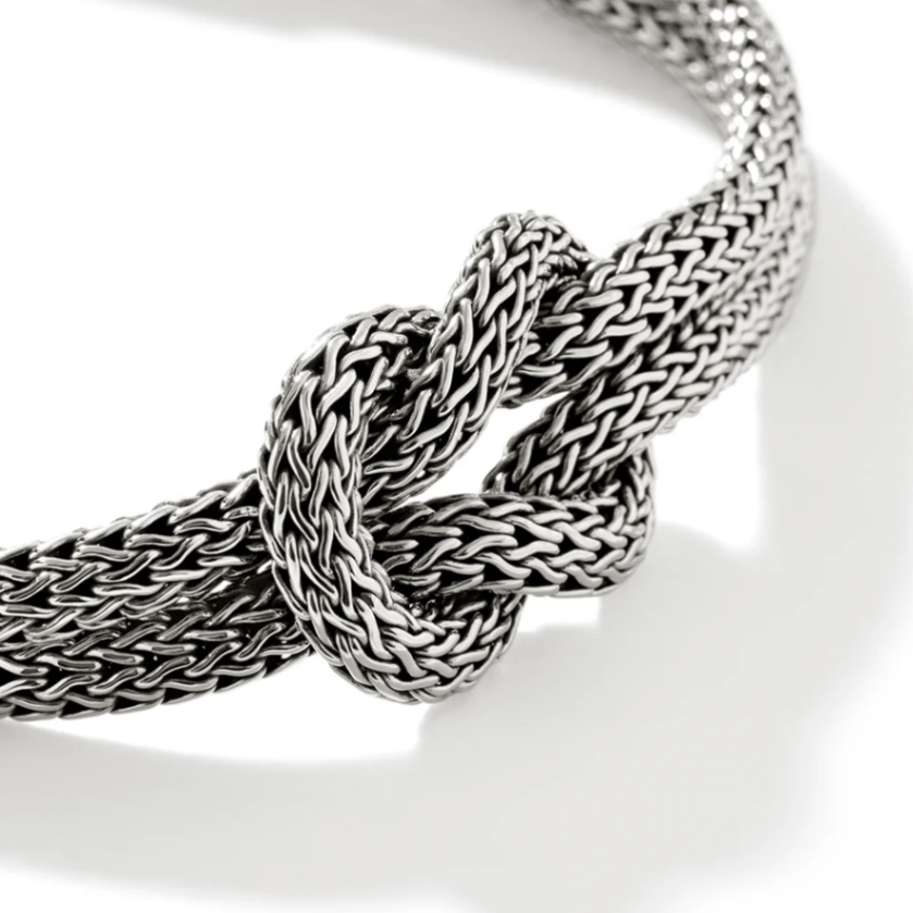 Sterling Silver Love Knot 10mm Double Row Bracelet by John Hardy