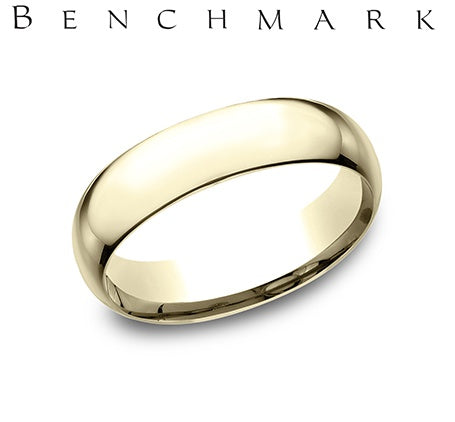 14K YG 6mm Super Light Comfort Fit Polished Band by Benchmark