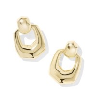 Kaitlin Gold Plated Open Frame Earrings by Kendra Scott