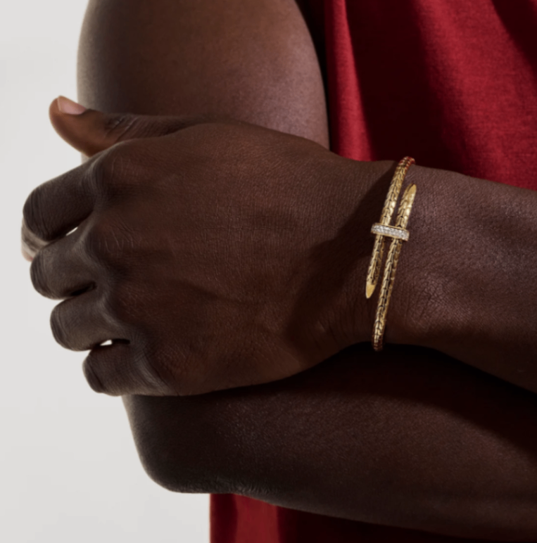 14K Yellow Gold Spear Flex Diamond Bangle by John Hardy