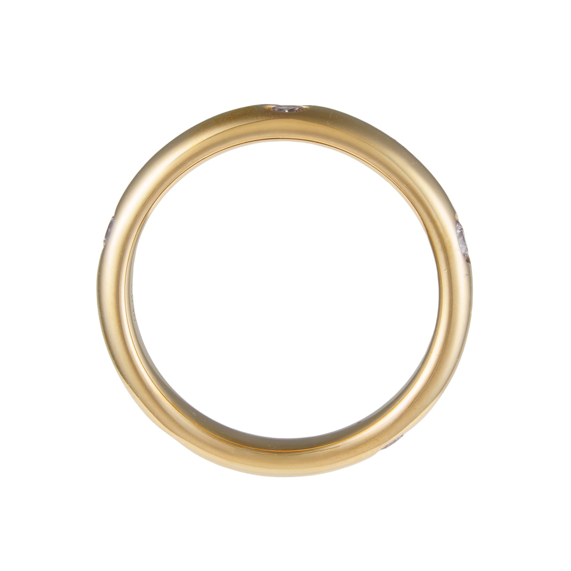 18K Rose Gold Diamond Flush Set Eternity High Polish Band