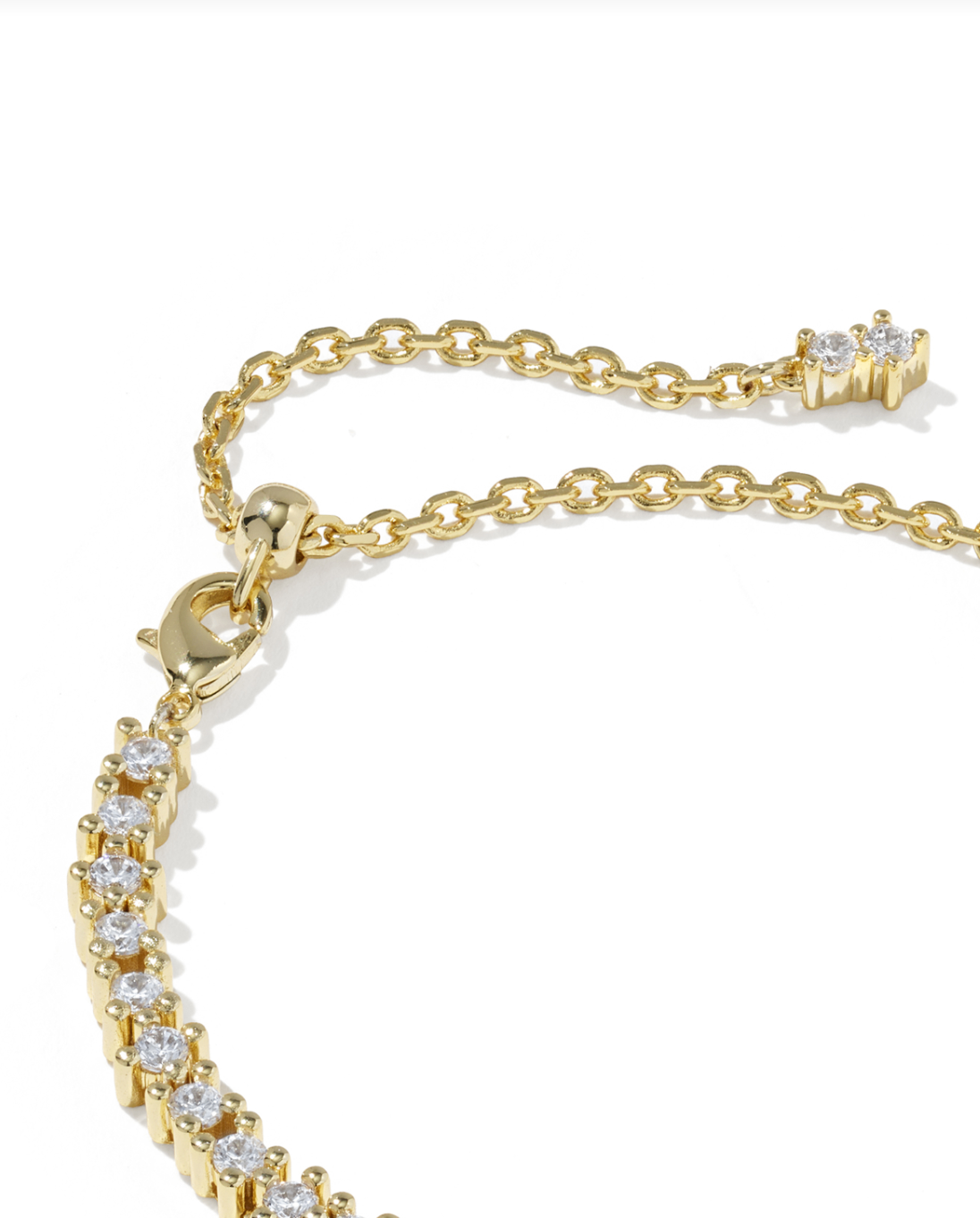 Gold Plated Fate Tennis Bracelet in White CZ by Kendra Scott