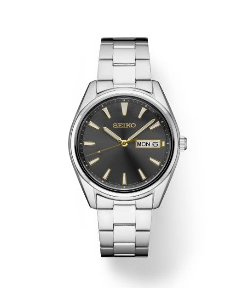 Essentials SS Quartz Charcoal Dial