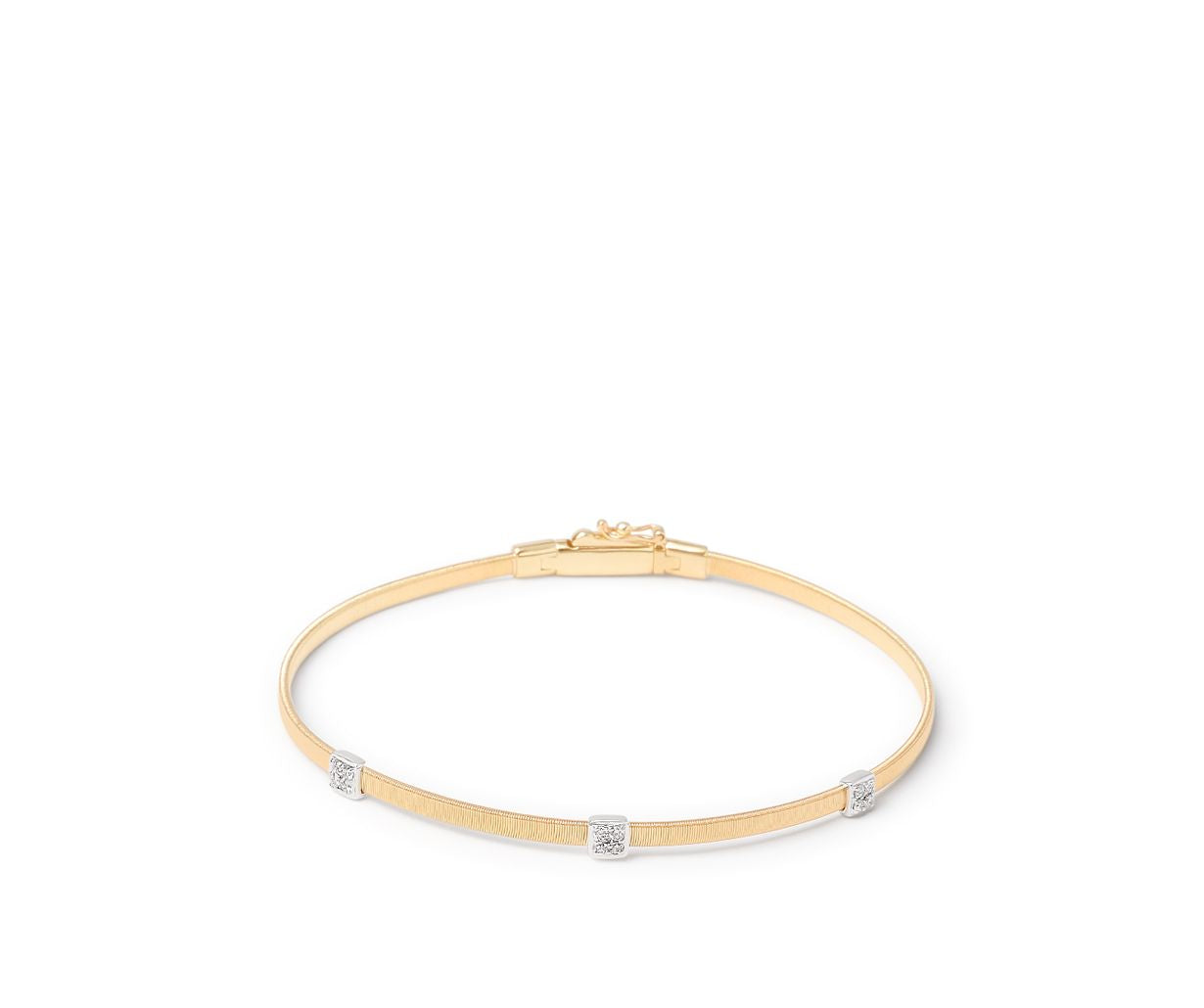 18K YG Masai Stackable Bangle Bracelet with Diamonds by Marco Bicego Secondary image