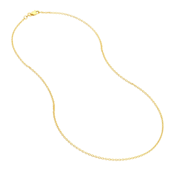 18" 14k Yg 1.5mm Tight Cable Chain w/ Lobster Clasp Main image