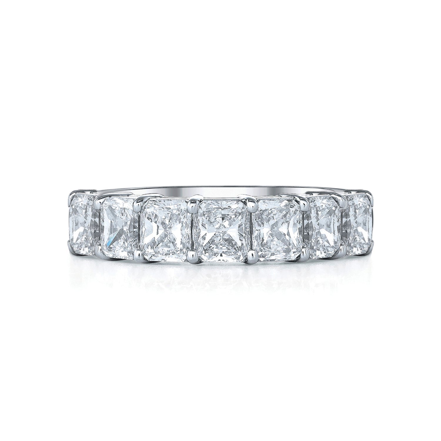 Platinum 7-Stone Radiant Diamond Band by Joshua J Main image