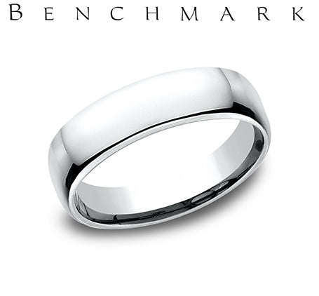 14K WG EURO 5.5MM CF BAND BY BENCHMARK Main image