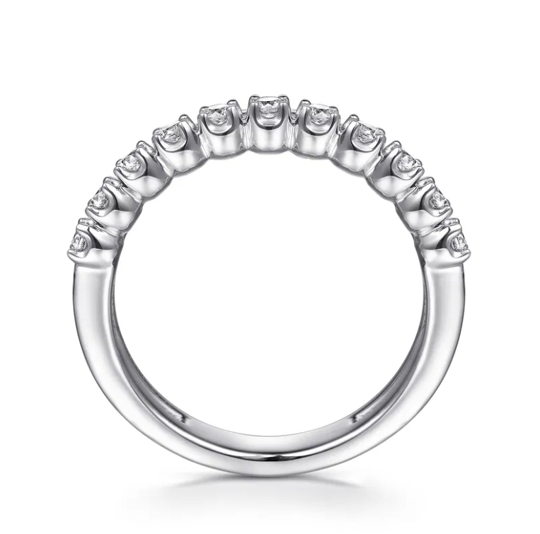 14K WG Diamond Easy Stackable Band by Gabriel NY