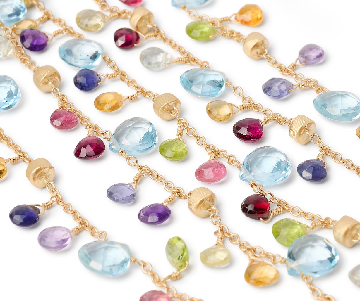 18K YG Paradise 5-Strand Semi-Precious Gemstone Bracelet by Marco Bicego