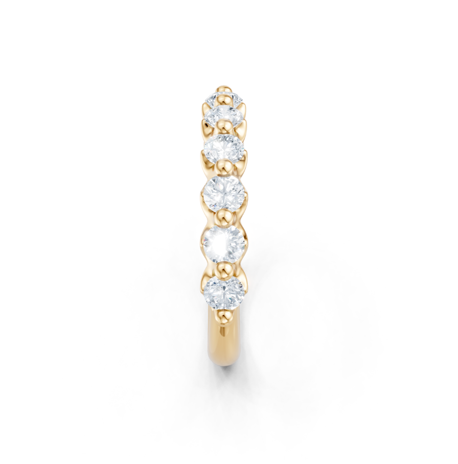 14K Yellow Gold 1cttw Diamond Shared Prong Anniversary Band